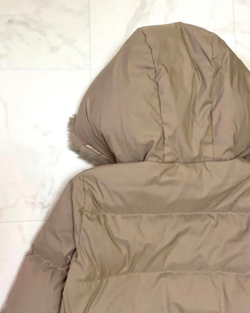 ☆極美品☆アーバンリサーチ定価33,000円ラビットフードストレッチロングダウン