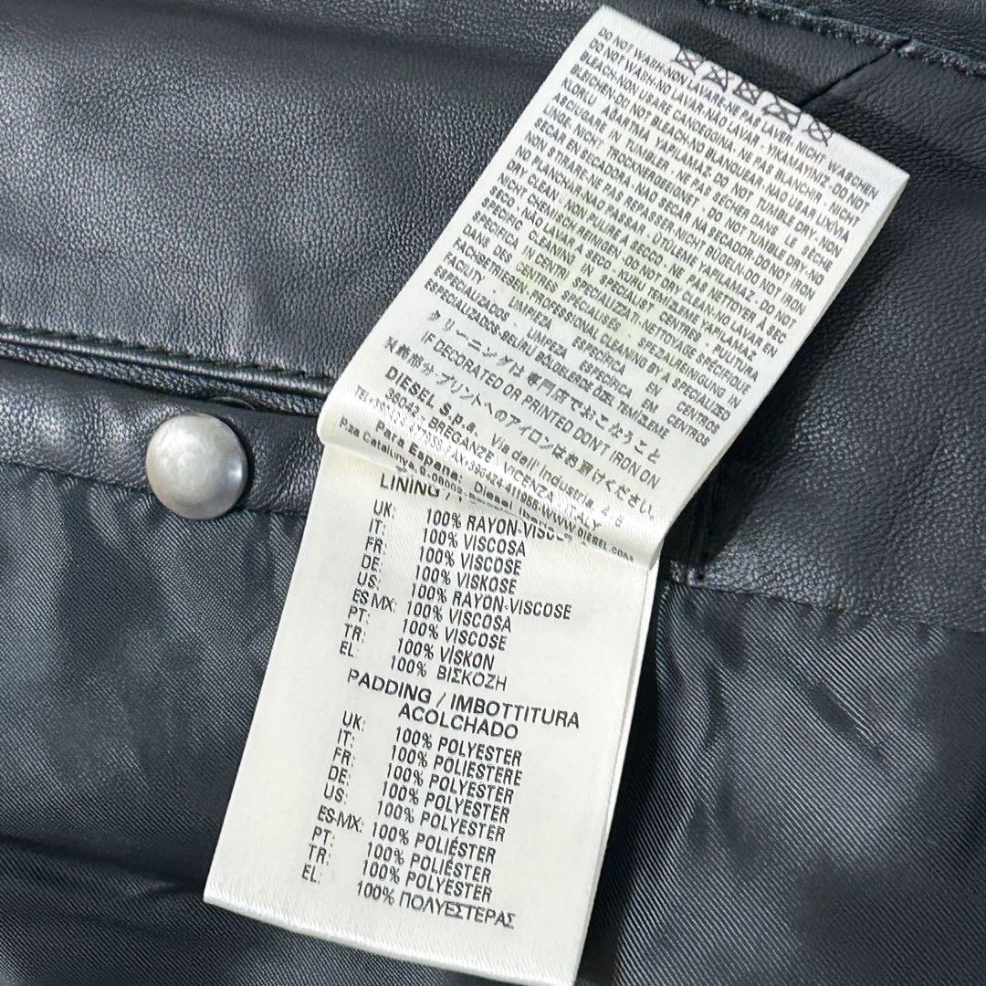 超美品✨ DIESEL BLACK GOLD ラムレザー MA-1 52