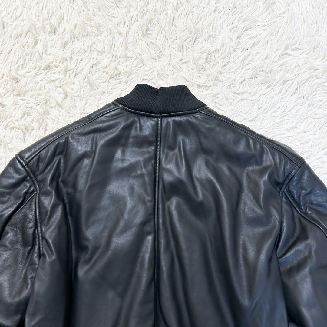 超美品✨ DIESEL BLACK GOLD ラムレザー MA-1 52