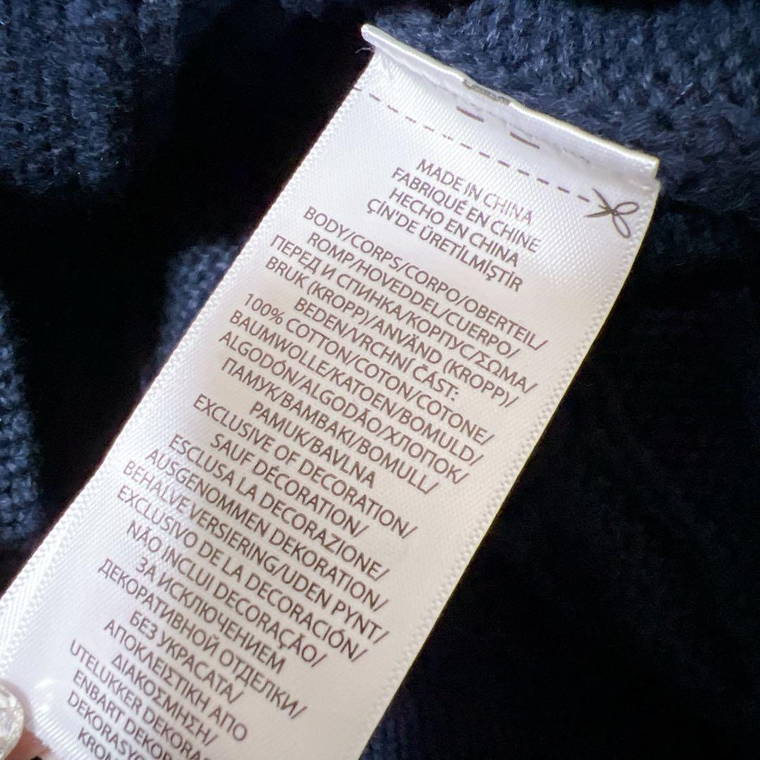 【美品】ポロラルフローレン コットン100 ケーブルニットカーディガン L