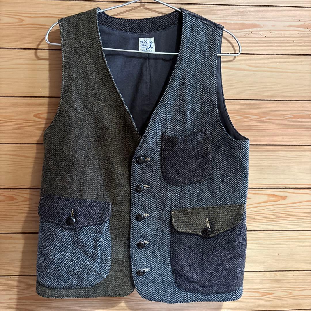 orSlow オアスロウ 配色切替ウールベスト サイズ:2