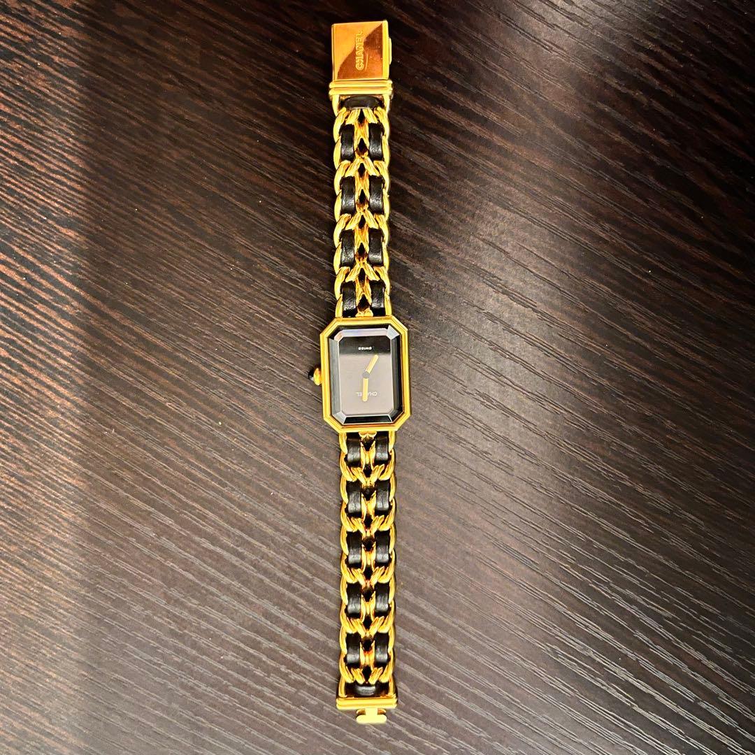 CHANEL SWISS 腕時計 ゴールド/ブラック S