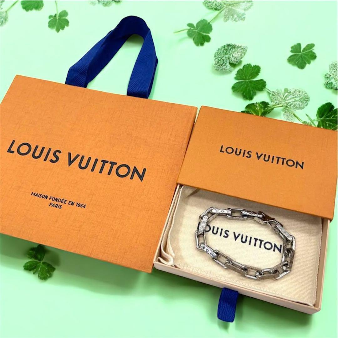ルイヴィトン　LOUIS VUITTON　ブレスレット　モノグラム　チェーン