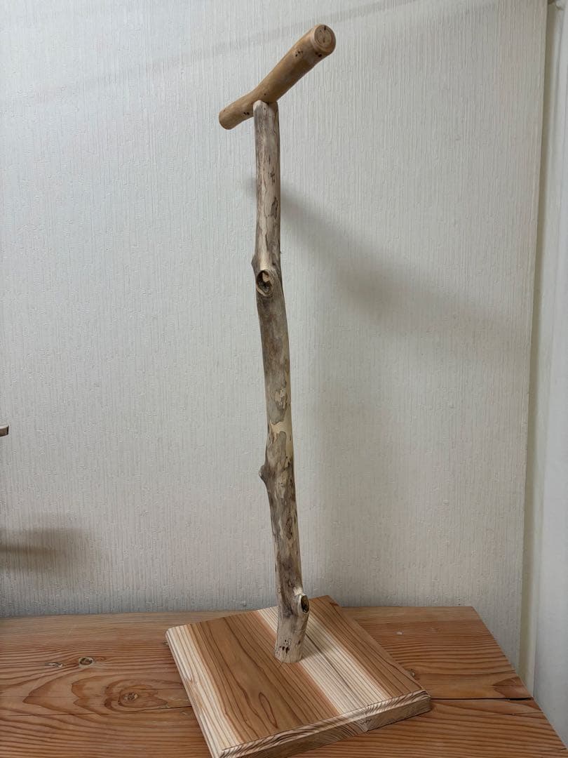 流木のバードスタンド オウムスタンド 止まり木T字パーチ