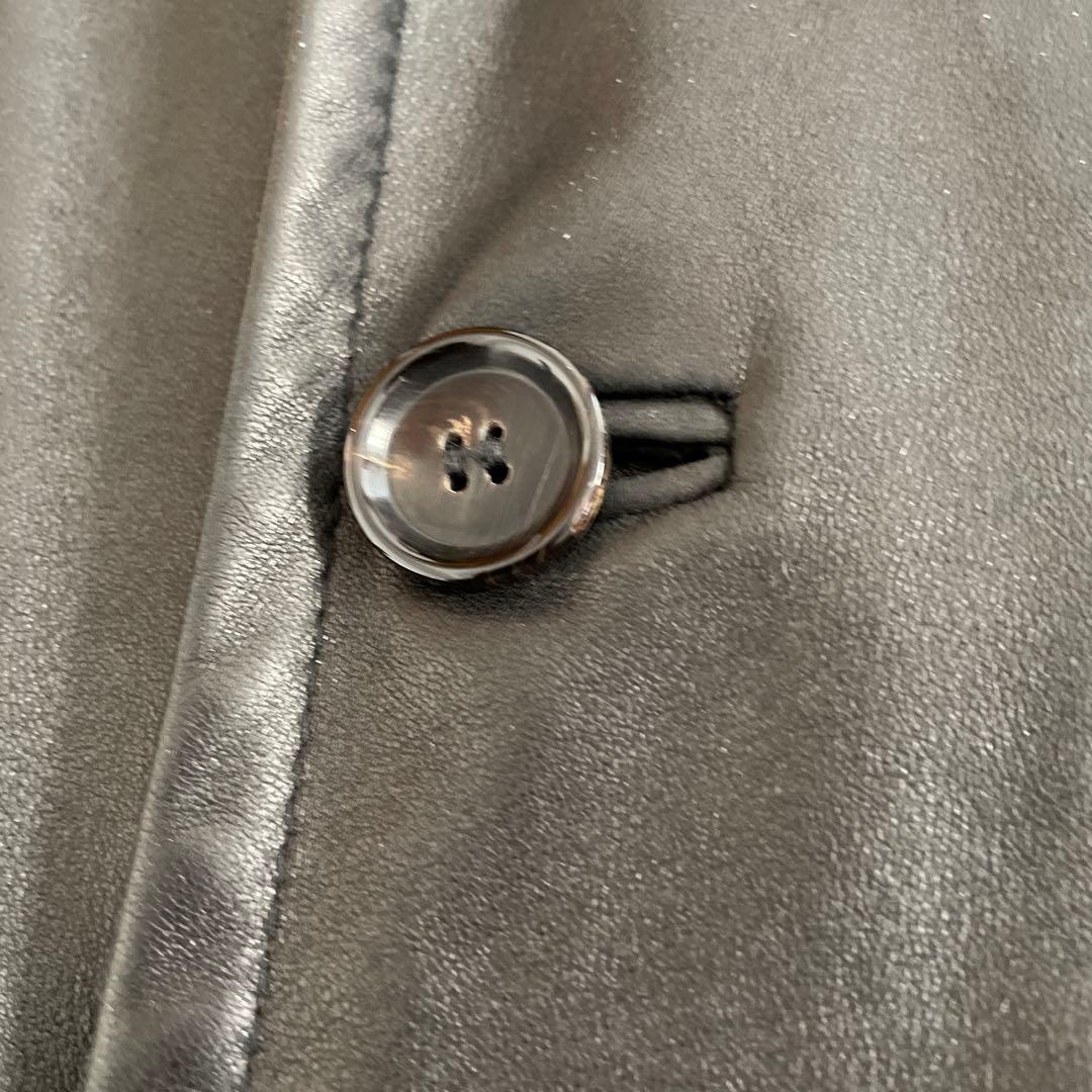 【超美品】HUGO BOSS ヒューゴボス 最高級 ラムレザー　ハーフコート