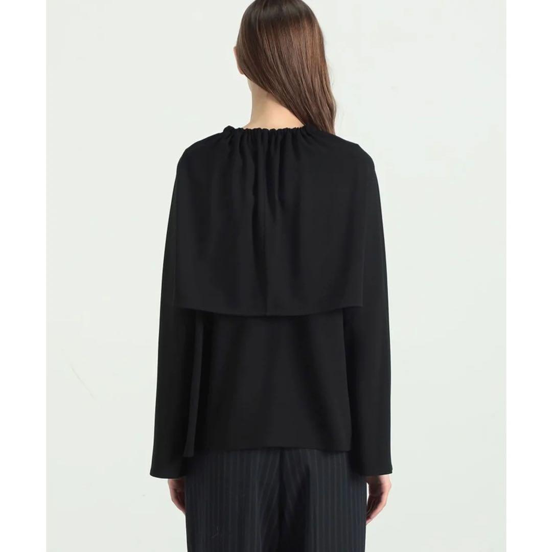 【新品未使用】24aw BACCA ジョーゼットサテン 2WAYポンチョブラウス