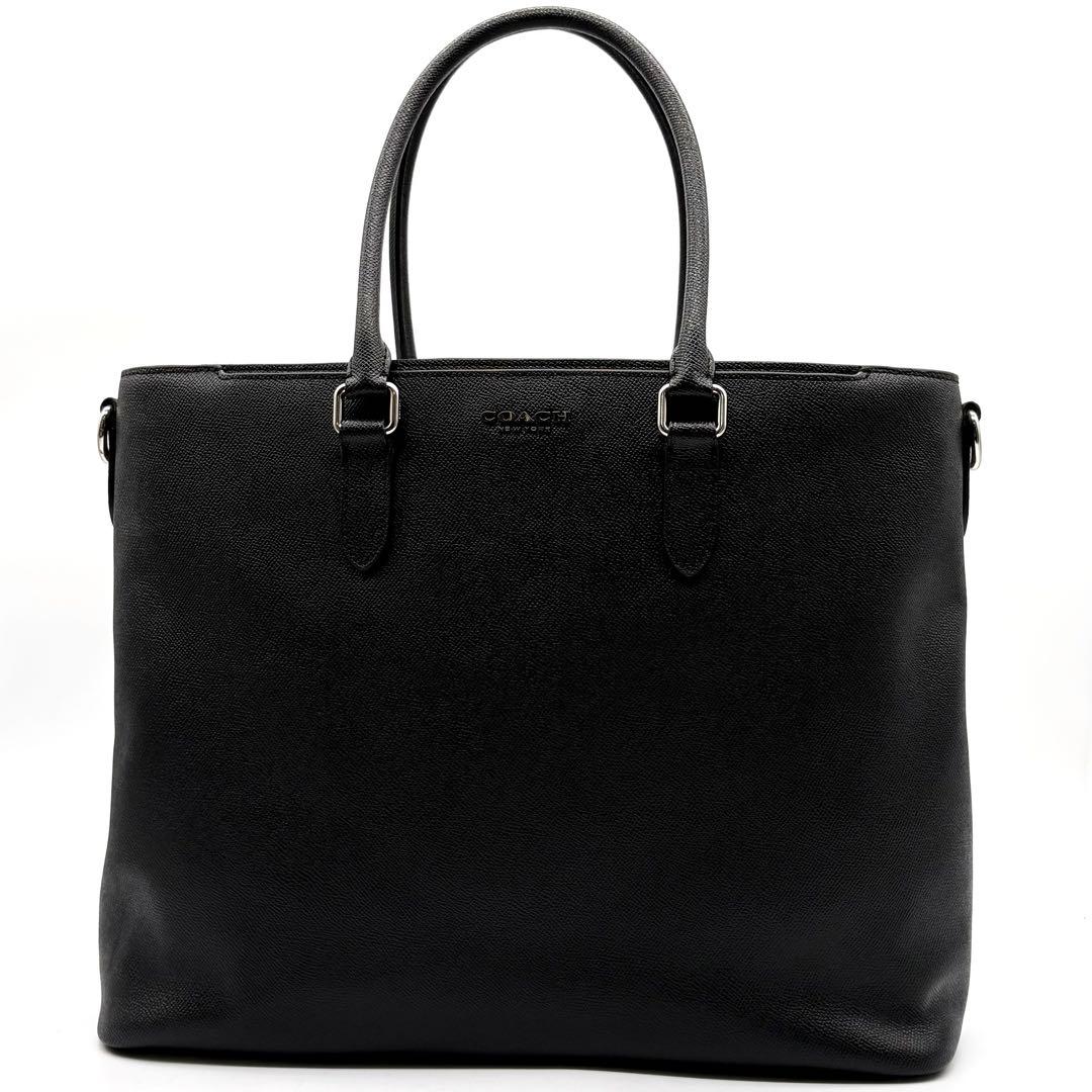 【未使用級】コーチ ベケット ビジネス トートバッグ 2way レザー ブラック
