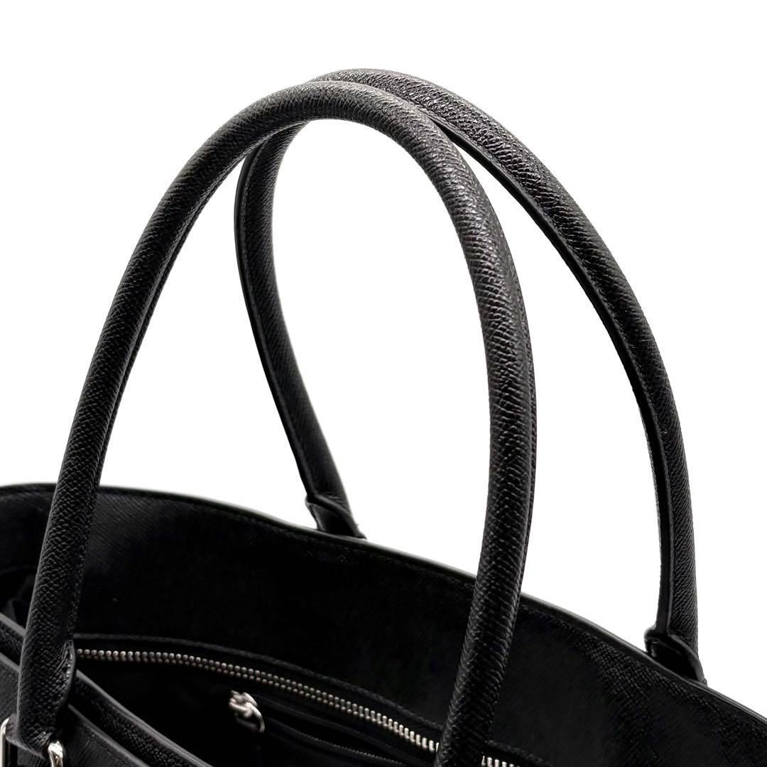【未使用級】コーチ ベケット ビジネス トートバッグ 2way レザー ブラック