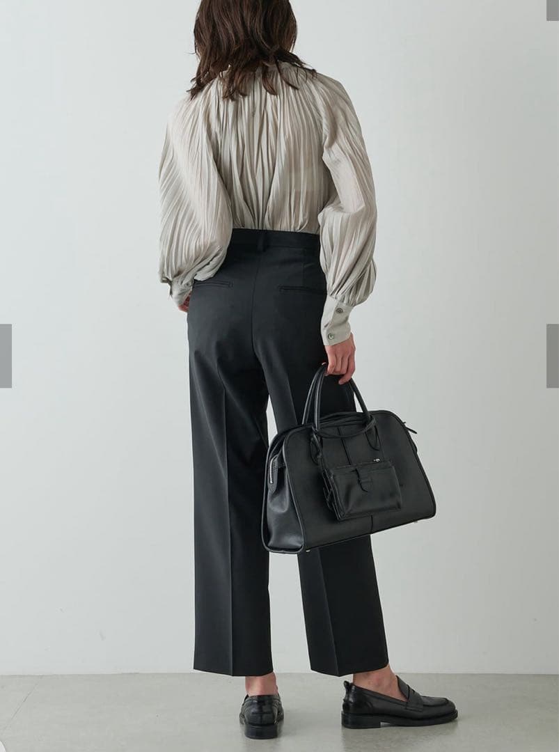 Whim Gazettコットンシルクテシボリブラウス