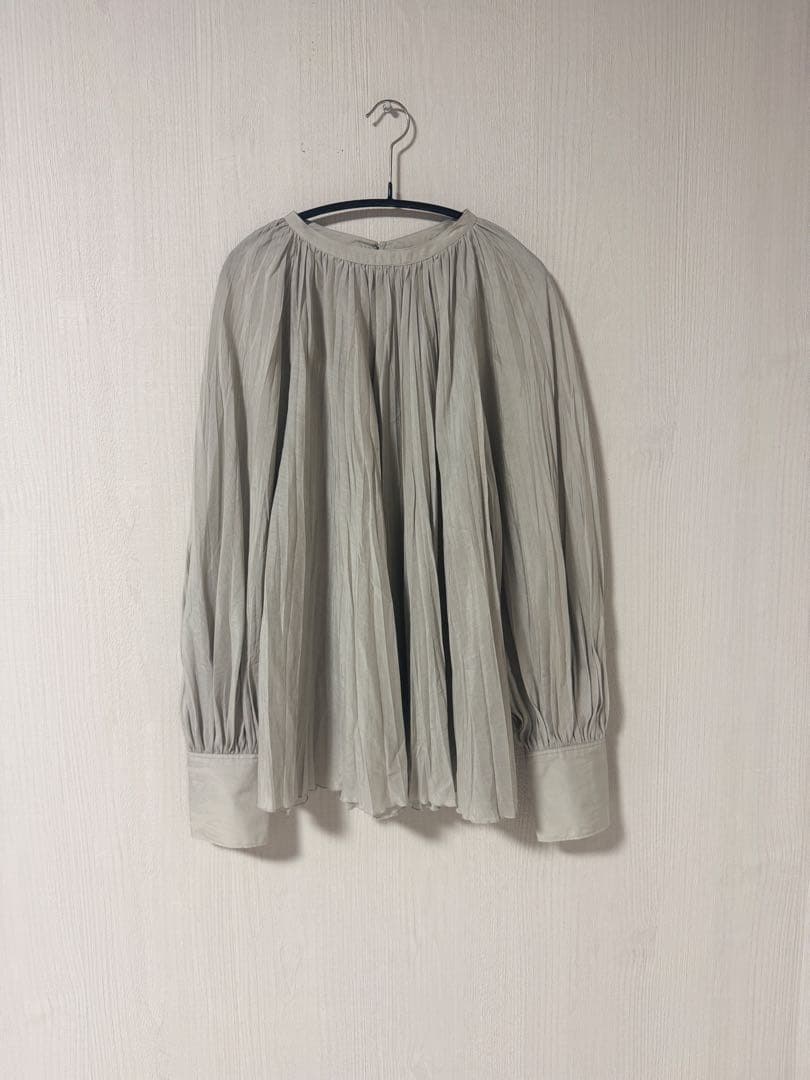 Whim Gazettコットンシルクテシボリブラウス