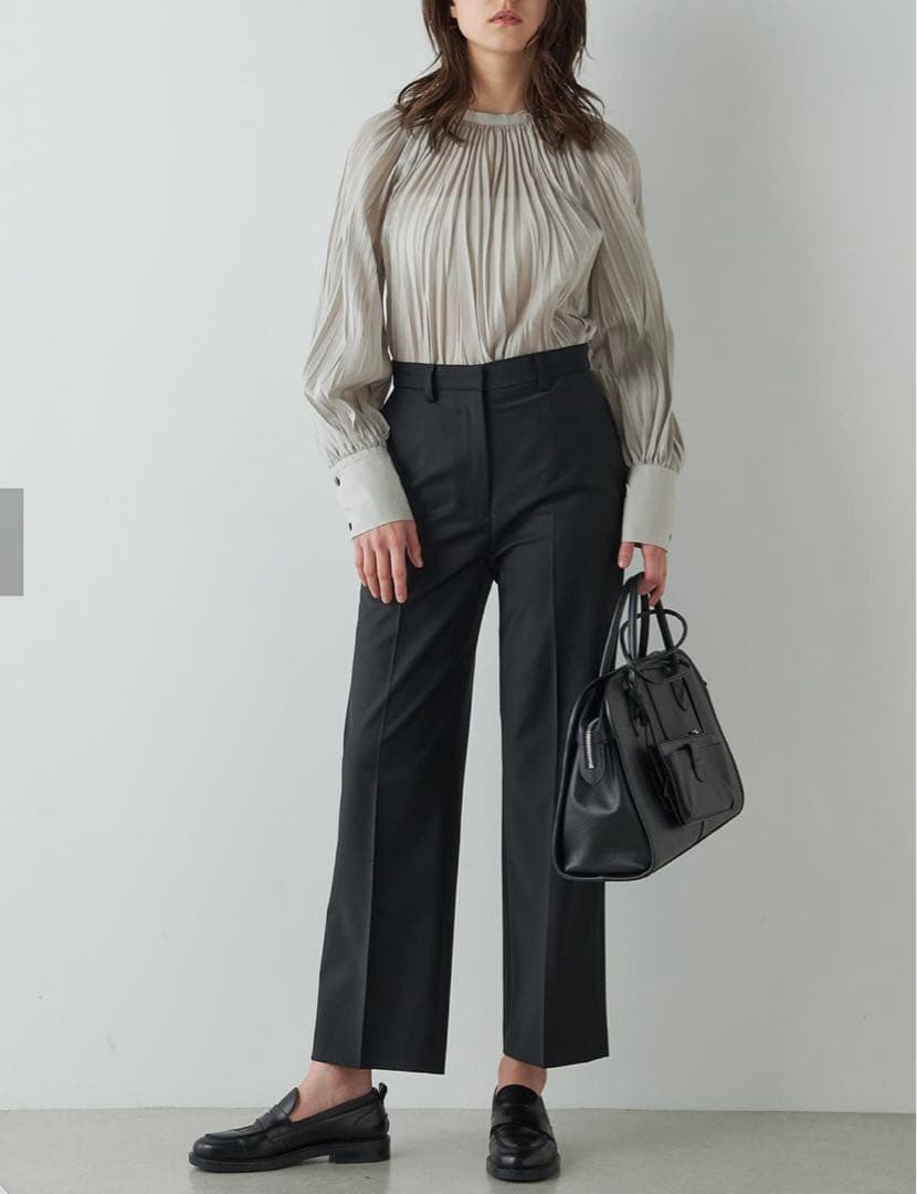 Whim Gazettコットンシルクテシボリブラウス