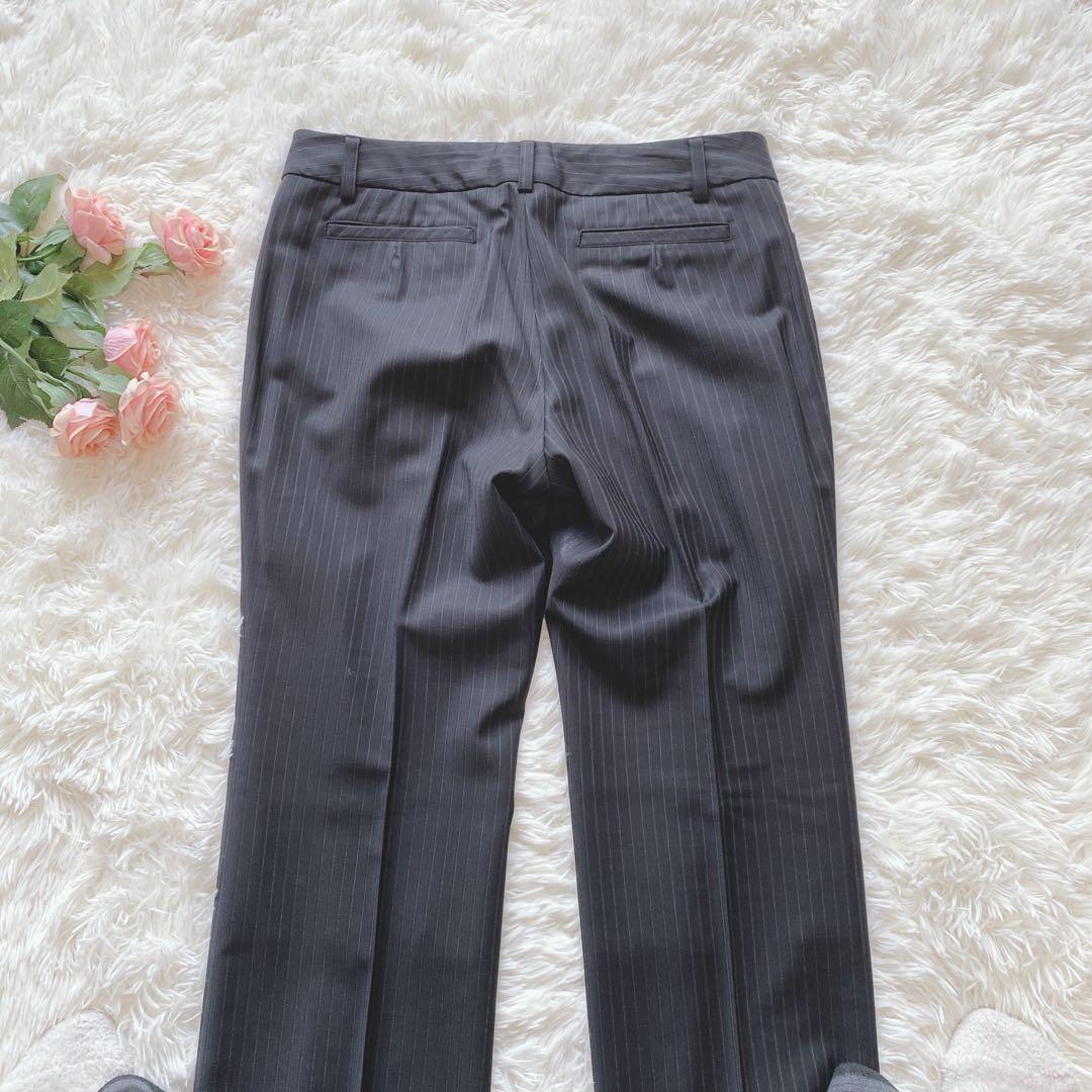 【44/46】23区（ニジュウサンク）パンツスーツ　大きいサイズ　ストライプ