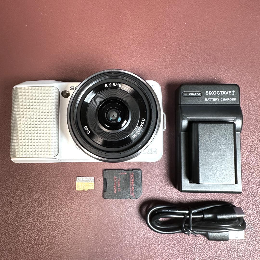 SONY NEX-3 ミラーレス一眼 ＋ 単焦点レンズ SD16GB付
