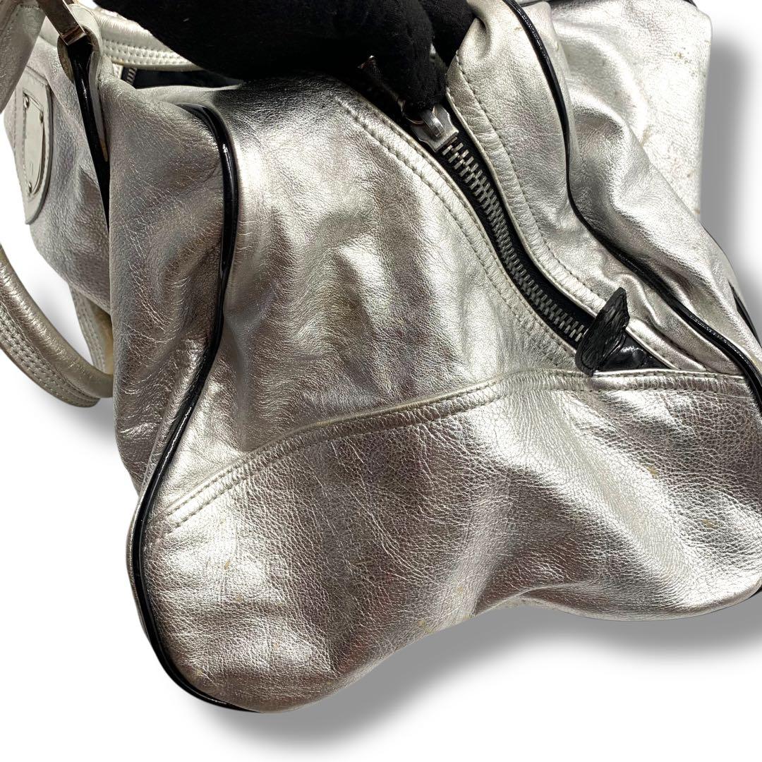 ドルチェアンドガッバーナ　ユニセックス　シルバー ボストンバッグ ラージレザー