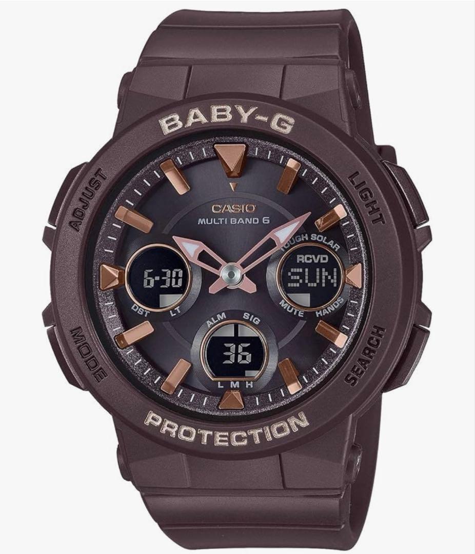 CASIO BABY-G 新品　電波ソーラー 茶色　レディース腕時計