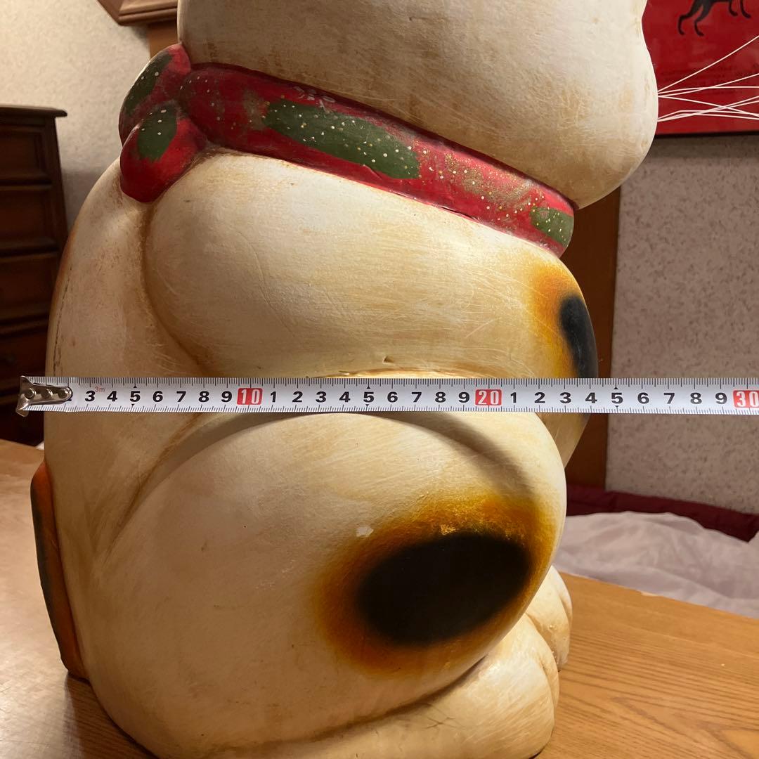 【ヴィンテージ】招き猫 陶器製 約50cm