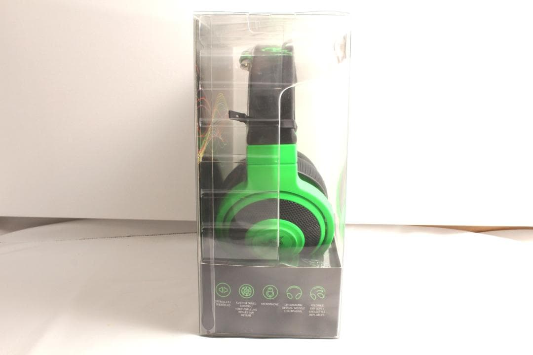 Razer Kraken モバイルヘッドフォン (ネオングリーン)