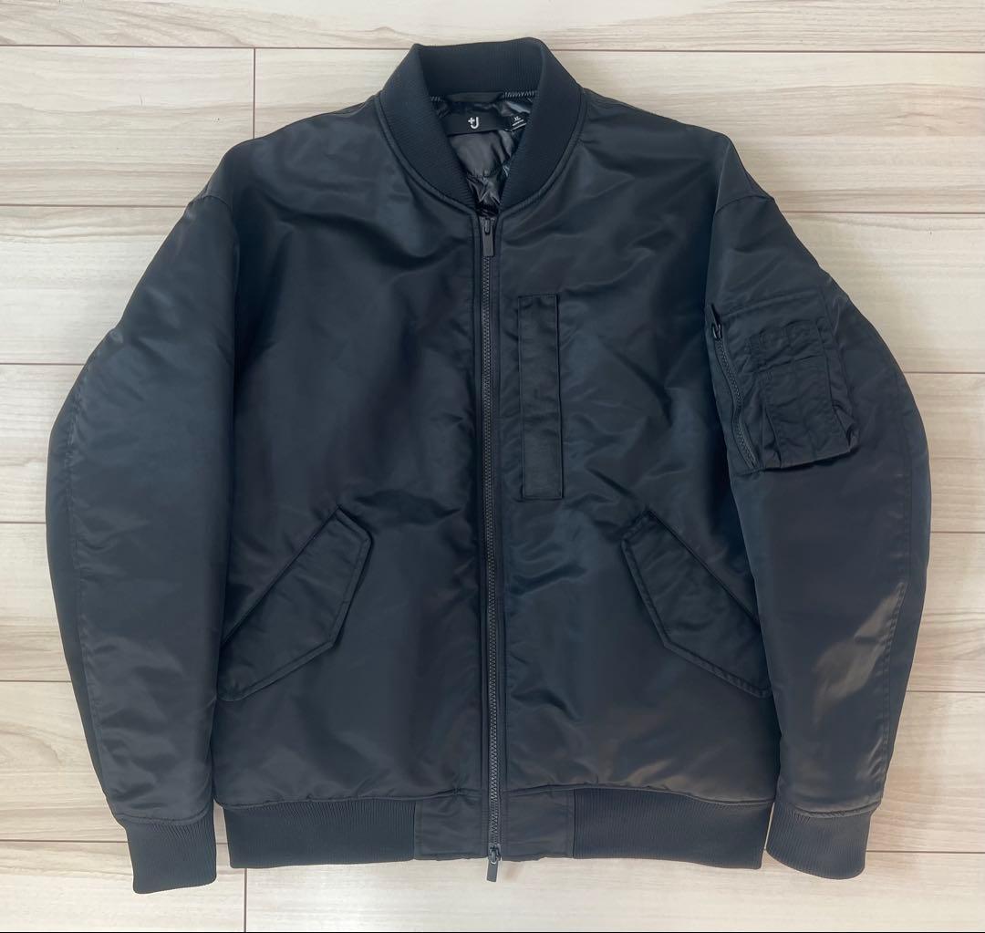 【XL】UNIQLO +J ハイブリッドダウンオーバーサイズMA-1ブラック黒