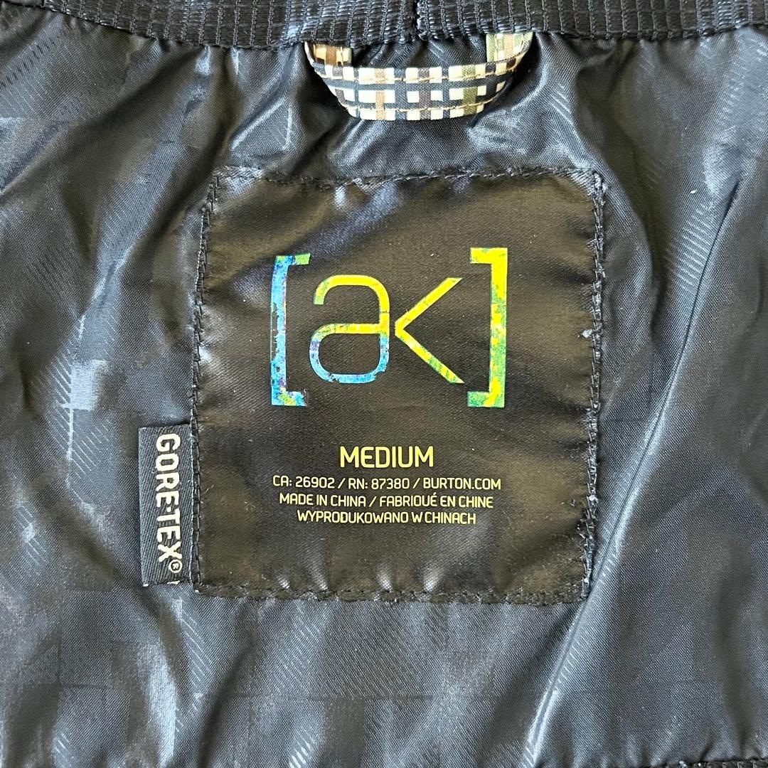 3245【美品】バートン　ジャケット akゴアテックス チェック総柄サイクリック
