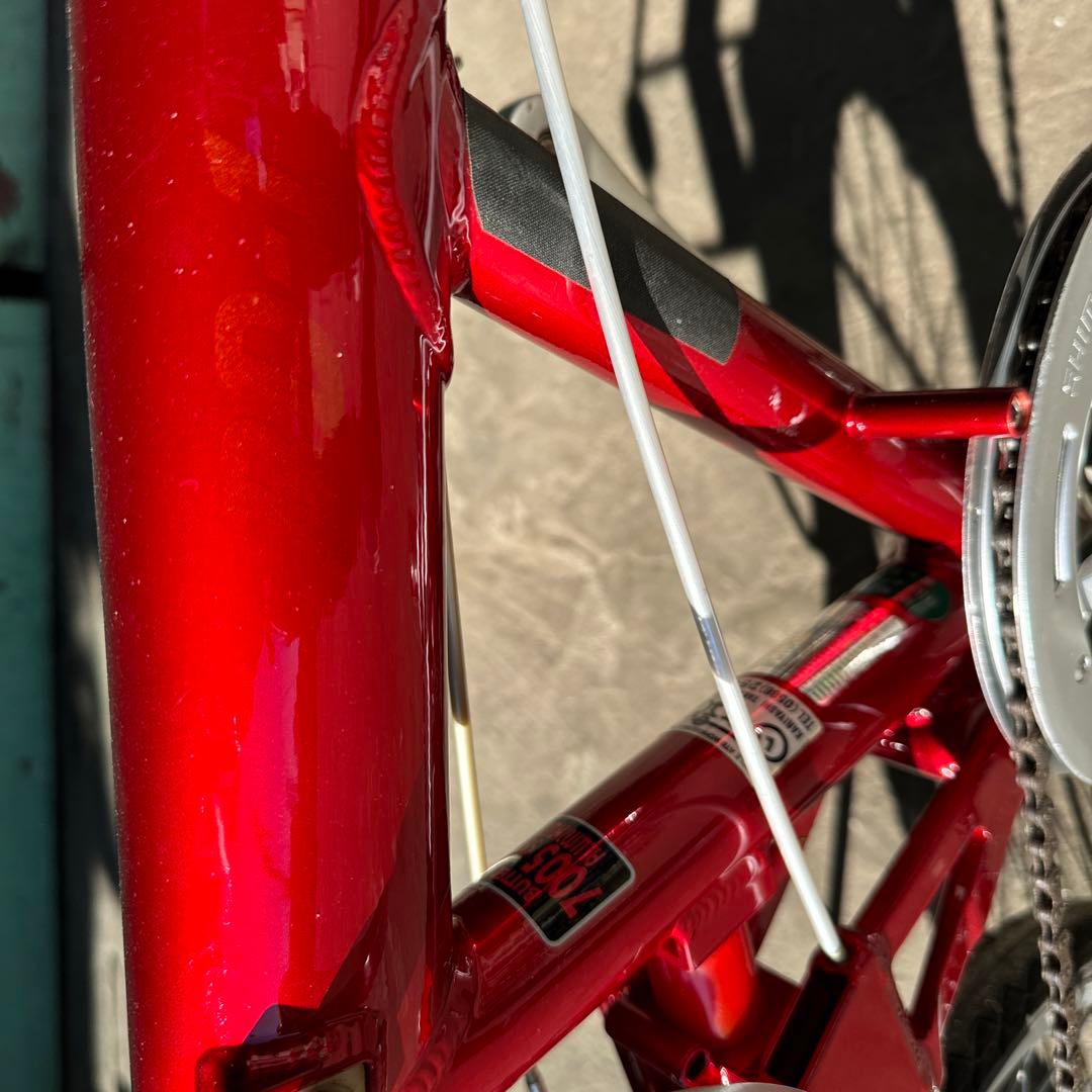 赤 折りたたみ自転車