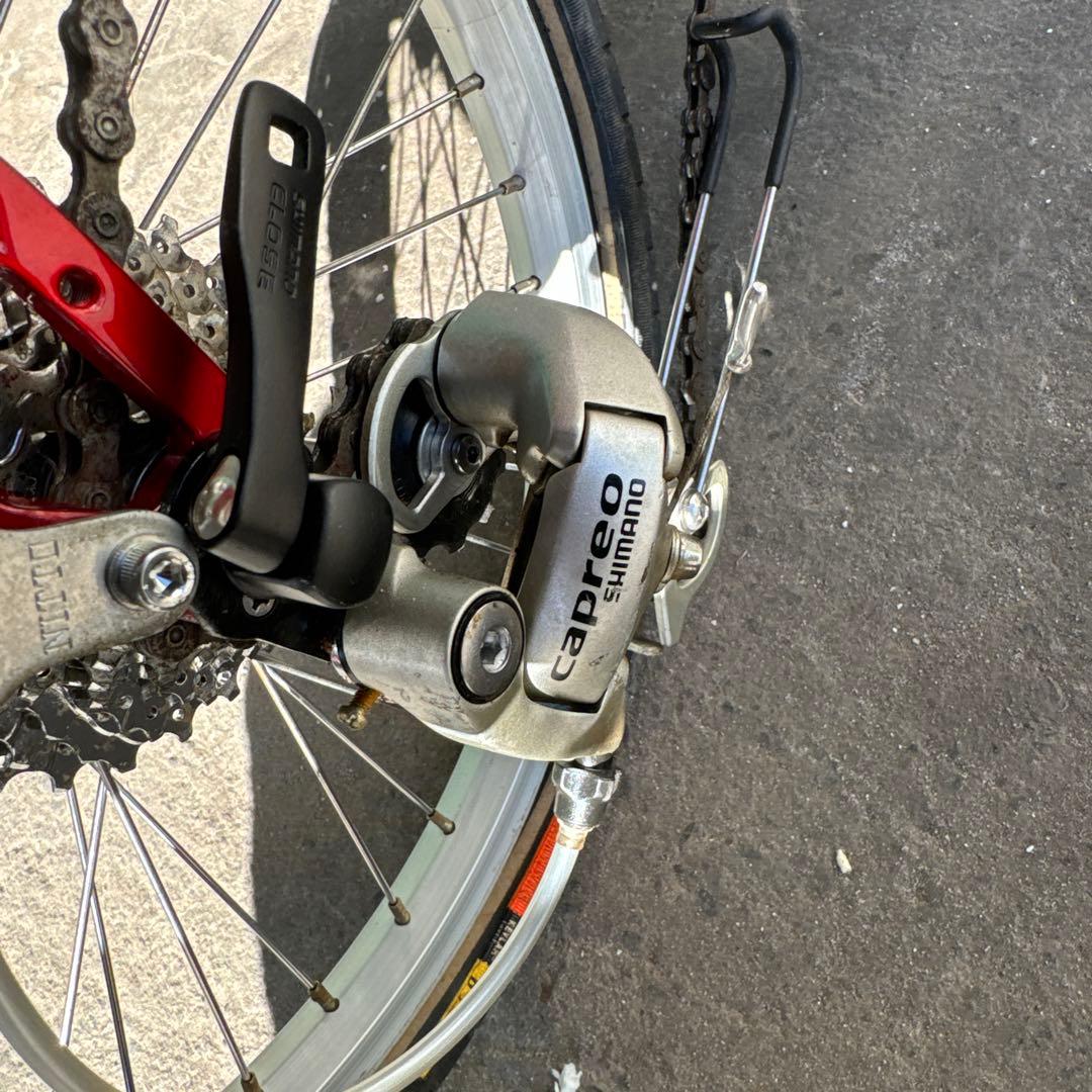 赤 折りたたみ自転車