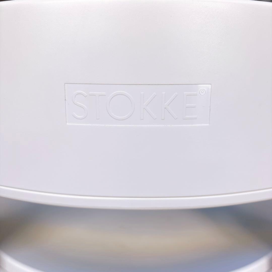 美品 ストッケ STOKKE ストッケ ステップス ハイチェア 白×木目 子供用