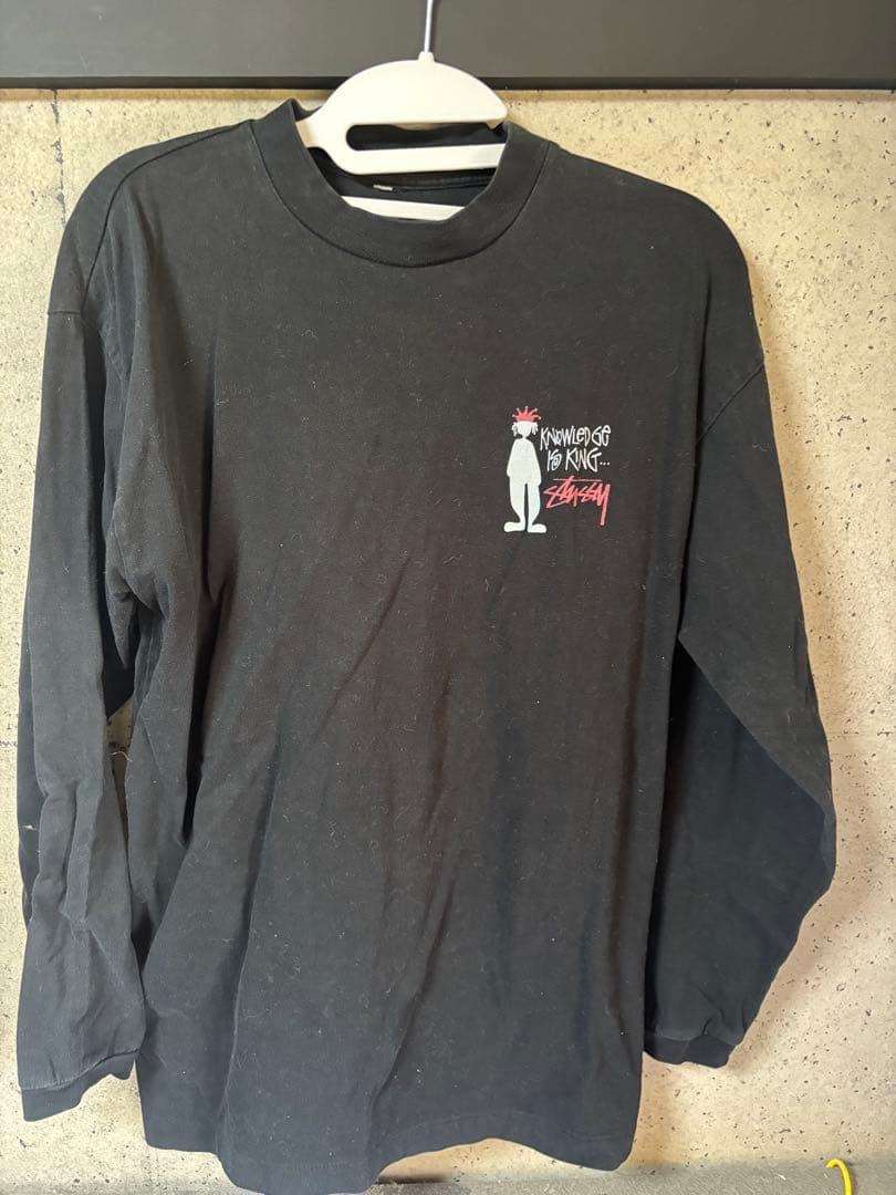 Old Stussy ブラック シャドーマン　ロンT