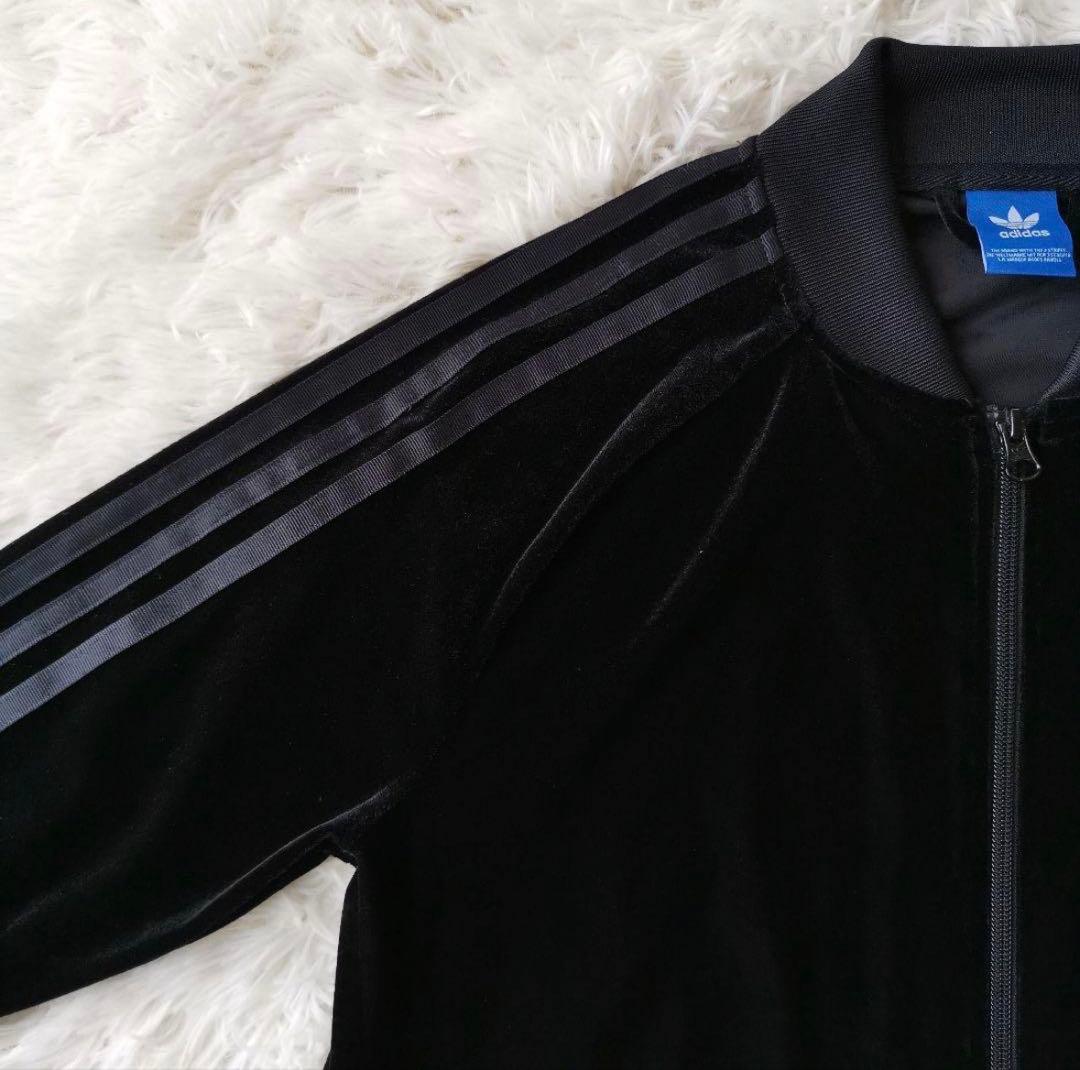 adidas ベルベット ジャージ 黒 UK 10