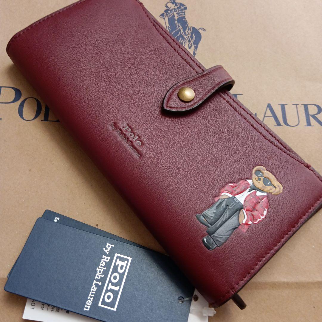 POLORALPHLAUREN ポロベア 長財布 財布 牛革100％