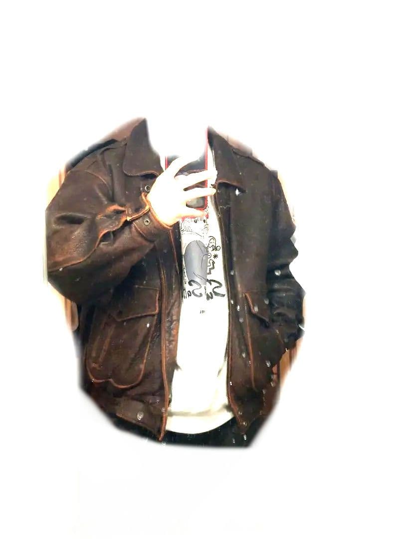 【雰囲気抜群】羊革 レザー A-2 G-1 フライトジャケット 空軍