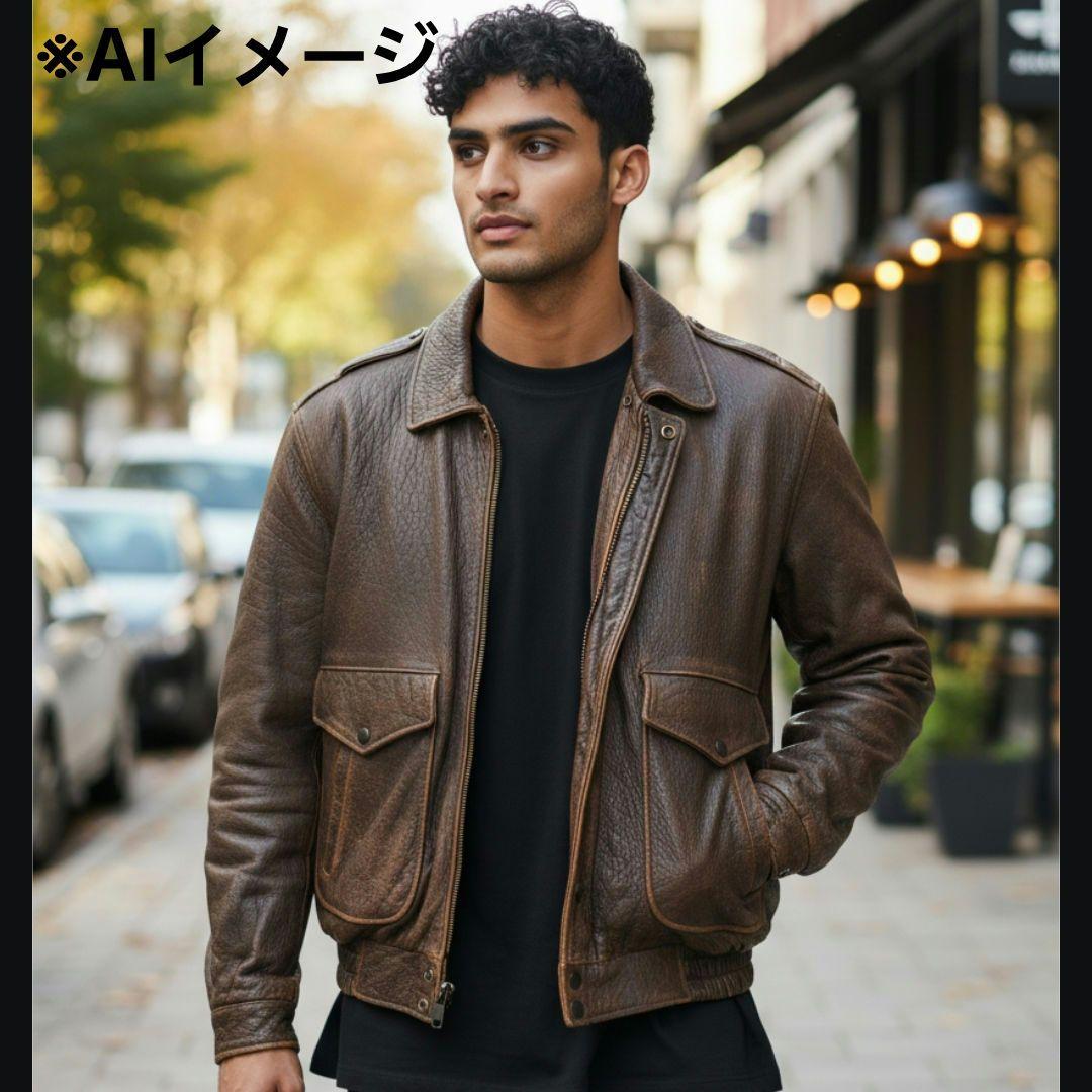 【雰囲気抜群】羊革 レザー A-2 G-1 フライトジャケット 空軍