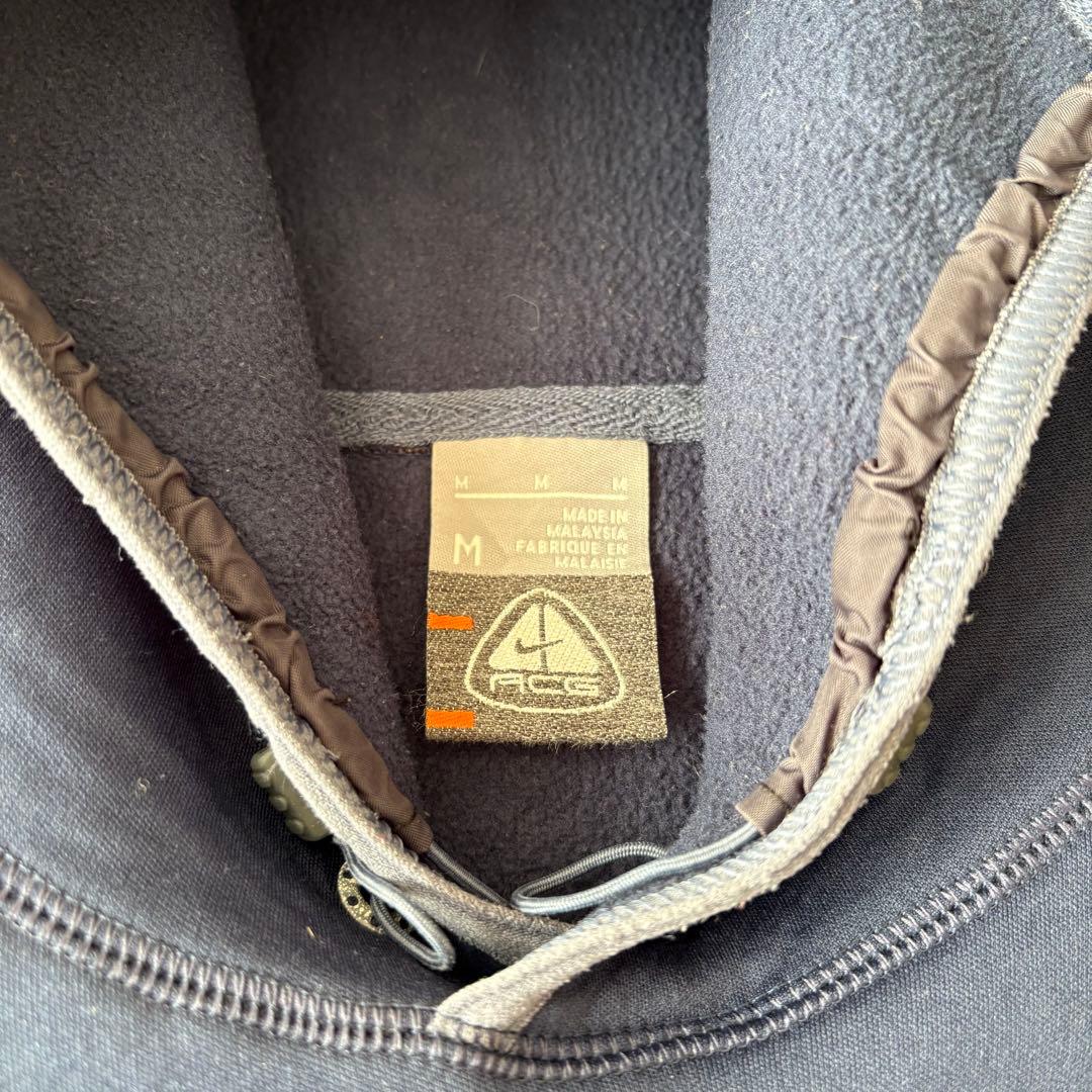 00s NIKE ACG 裏起毛 サムホール パーカー 紺