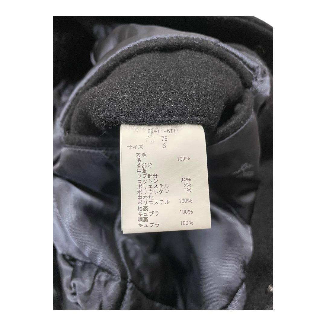 ブルックスブラザーズ MOON生地 IENA別注 レザー切替ウールスタジャン S