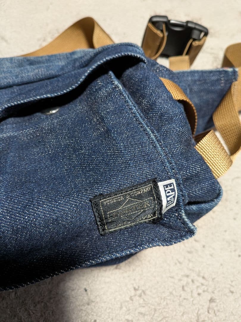 BAPE×PORTER 　ウエストバッグ　デニム　インディゴ