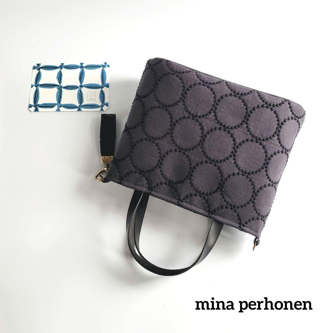 ファスナー楕円トートバック　キーリング付き　新作tambourine