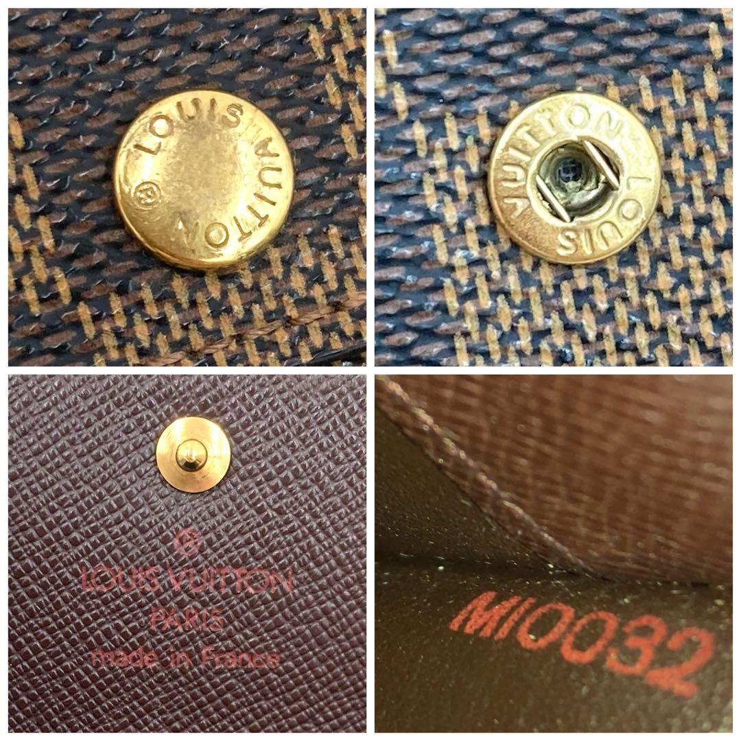 【美品】ルイヴィトン ダミエ ケース ポルトモネプラ エベヌ N61930