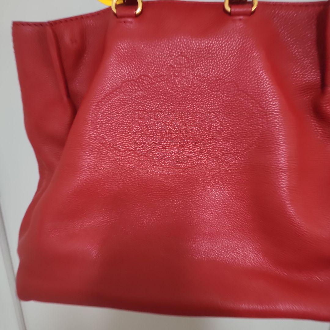 PRADA レザー バッグ レッド