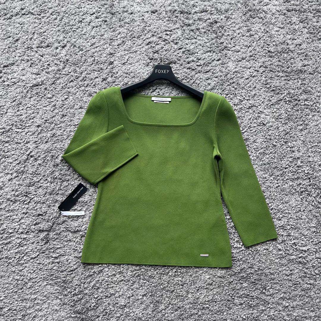 FOXEY NY 40 グリーンティー ニット