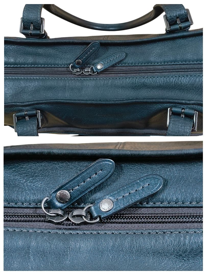 FUJITAKA フジタカ　ビジネスバッグ　トートバッグ　シボ革　A4　ネイビー