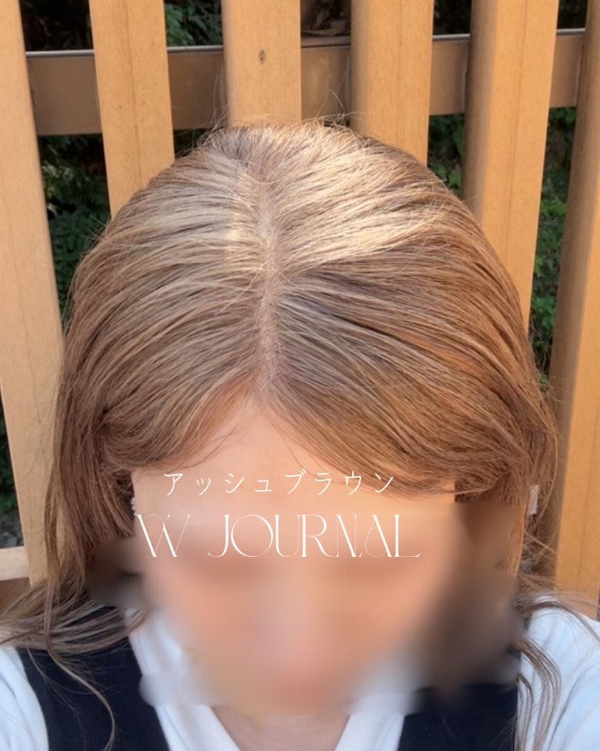 【うた】人毛100%フルウィッグ｜モカブラウン｜耳かけ・自然なもみあげ