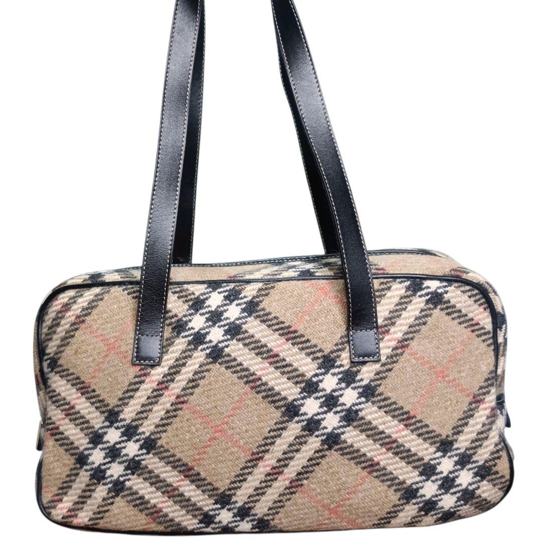 ✨Burberry London ノバチェック コットン ミニボストンバッグ