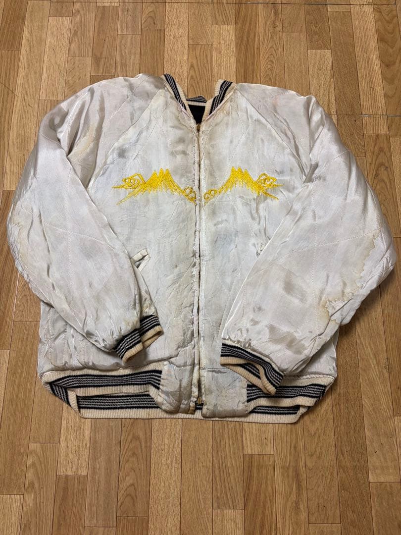 50s 60s 刺繍スカジャン ヴィンテージ 古着 別珍