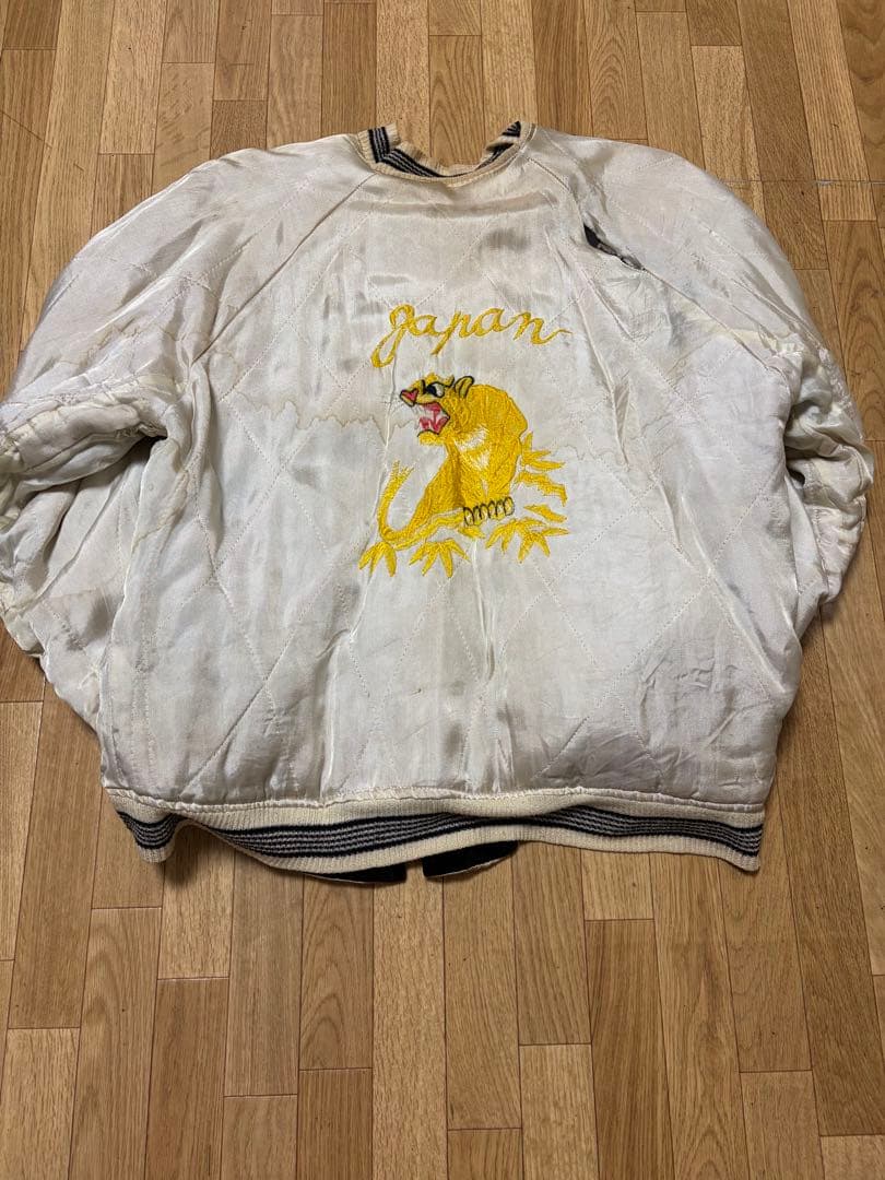 50s 60s 刺繍スカジャン ヴィンテージ 古着 別珍