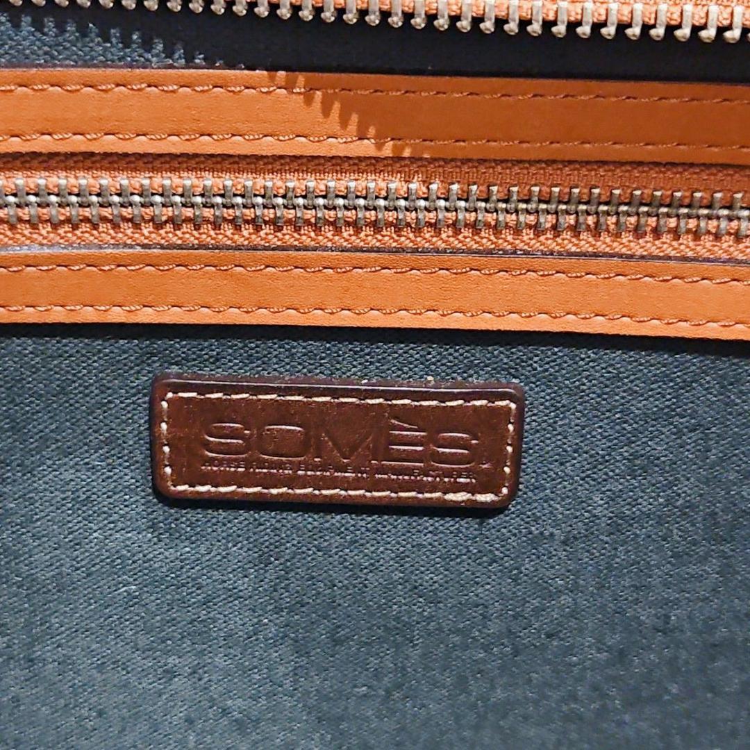 美品 ソメスサドル レザー フラップ ショルダ ーバッグ キャメル A4