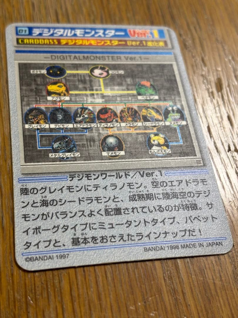 デジタルモンスター Ver.1 カード 01 カードダス