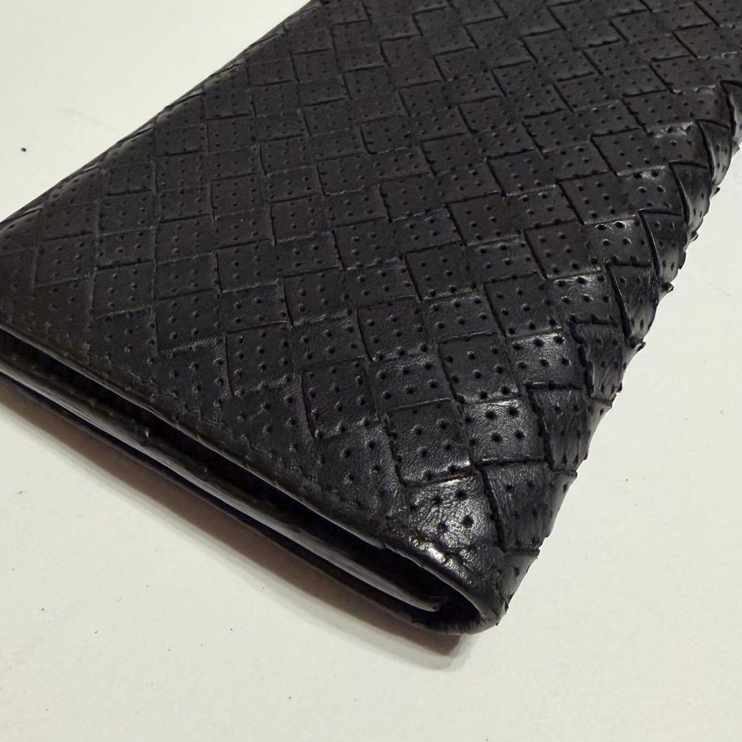 ボッテガヴェネタ イントレチャート 長財布 黒