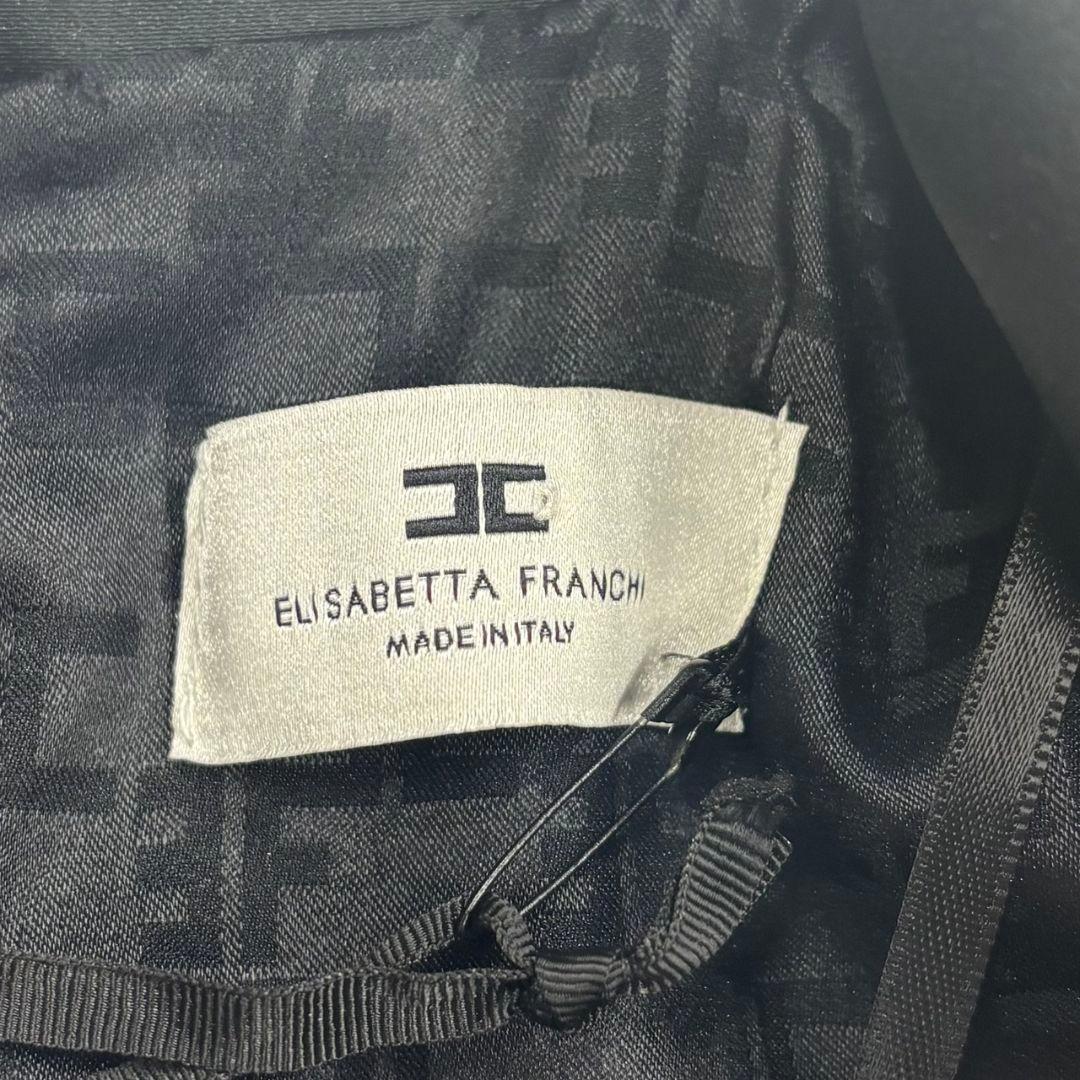 エリザベッタフランキ ミニ ドレス ブラック ミニフレア AB71047E2