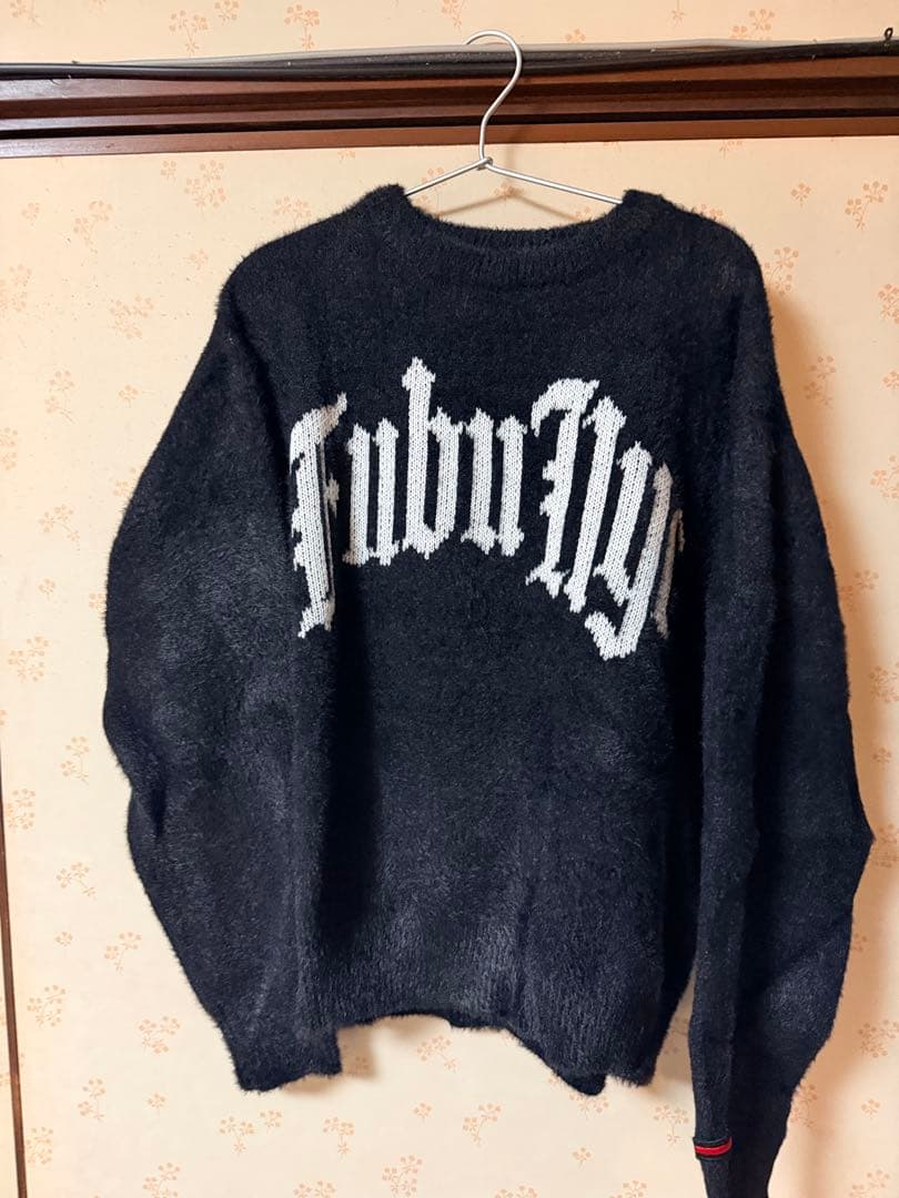 fubu 黒ニット セーターPxrge Trxxxper着用風