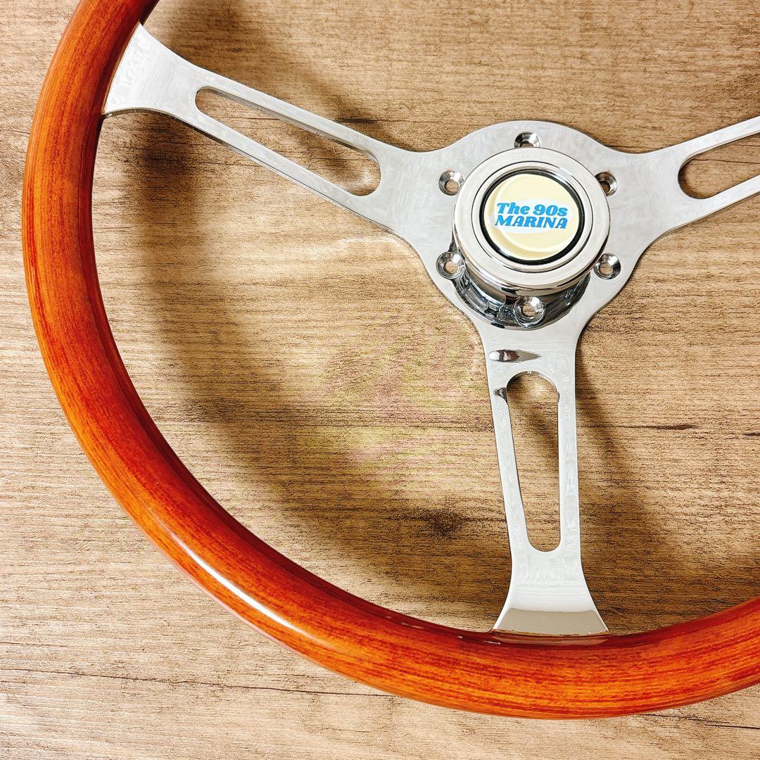 ウッドハンドル　ウッドステアリング　38cm アメリカン　USDM 旧車　など