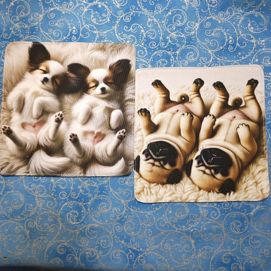 アロママ ハンカチ　パグちゃん　ダックス 柄　28枚